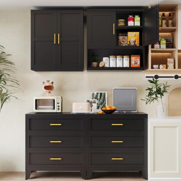 Metal Bathroom Cabinet Wall Mounted，Hanging Cabinet with 2Door and Adjustable Shelves，Over The Toilet Storage Medicine Cabinets for Bathroom，Laundry Room，Kitchen
