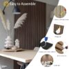 Wood Slat Acoustic Panels, 94.49 x 12.6 Inch Soundproof Wall Panels for Ceilings and Wall Decor, 3D Sound Deadening Panel for Interior Decoration Noise Reduction, 2 Pack, Walnut