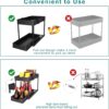 Under Sink Organizer 2 Pack, Bathroom Cabinet Organizer, 2 Tier Sliding Cabinet Basket Organizer Drawer, Multi-Purpose Bath Collection Baskets for Bathroom (Black)