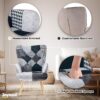Joysoul Living Room Accent Chair Modern High Back Arm Chair, Houndstooth Pattern Bohemian Style Chairs for Bedroom Waiting Room