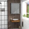 ChooChoo Bathroom Wall Cabinet, Over The Toilet Space Saver Storage Cabinet, Medicine Cabinet with 2 Door and Adjustable Shelves, Cupboard (Grey)