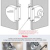 Fits on 1/2" Glass,10 mm -12 mm, Glass Door Lock, Stainless Steel Double Bolts Swing Push Sliding Access Control Office Glass Door Lock with 5 Keys
