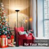 Floor Lamp, Standing Lamp, 20W 2000LM LED Torchiere Floor Lamp, Stepless Dimmable, Touch Control, 3000K Daylight, 50000hrs Lifespan, Floor Lamps for Living Room, Standing Lamps for Bedroom, Office