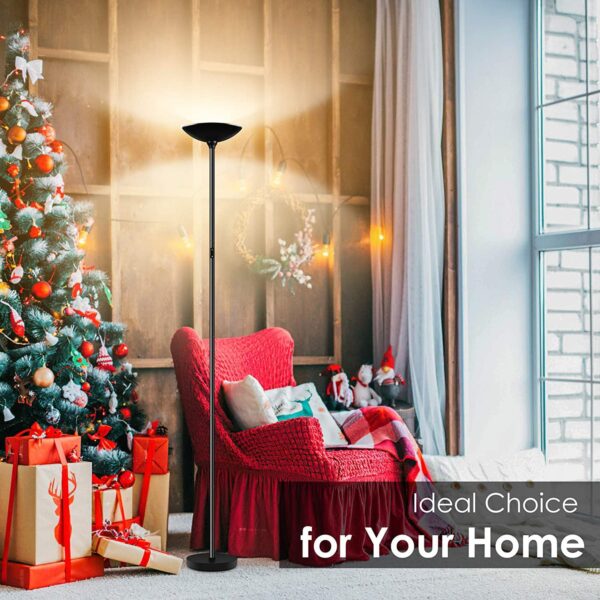 Floor Lamp, Standing Lamp, 20W 2000LM LED Torchiere Floor Lamp, Stepless Dimmable, Touch Control, 3000K Daylight, 50000hrs Lifespan, Floor Lamps for Living Room, Standing Lamps for Bedroom, Office