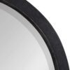 Kate and Laurel Hogan Farmhouse Round Wall Mirror, 32 inch Diameter, Rustic Black, Sophisticated Modern Circular Solid Wood Mirror for Wall Decor