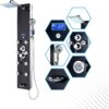 Blue Ocean 52" Aluminum SPA392B Shower Panel Tower System with 8 Adjustable Massage Jets and Rainfall Shower Head & Tub Spout