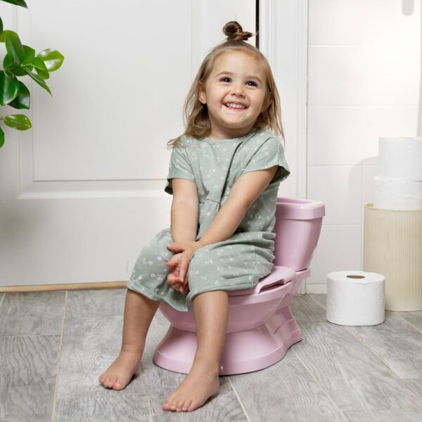Summer Infant by Ingenuity My Size Potty Pro in Pink, Toddler Potty Training Toilet, Lifelike Flushing Sound, for Ages 18 Months+, Up to 50 Pounds