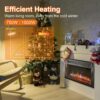 32" Electric Fireplace Inserts Heater - Recessed Fire Places Electric Fireplace Insert with Remote Control, 8H Timer, 6 Brightness Settings, 750 | 1500W, (32" W x 22" H) Black