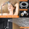 Shower System with Rain Shower Head, Handheld Spray, Rough-in Valve and Trim Kit 9 Inch Bathroom Luxury Rain Mixer Shower Complete Combo Set Wall Mounted High Pressure Shower Faucet Set Chrome