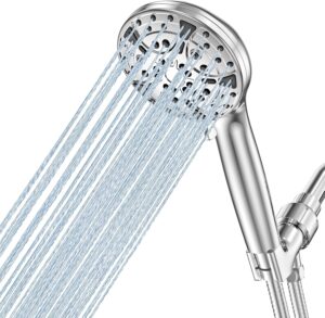 81v0MensTL._AC_SL1500_.jpg Shower Head, High Pressure 8-Mode Handheld Shower Heads - Anti-clog Nozzles, with Stainless Steel Hose and Adjustable Overhead Bracket Handheld Spray Combo
