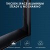 SUNNY SHOWER Glass Shower Door Frameless Double Sliding Shower Glass Door, 1/4 inch Clear Glass Shower Panel, Stainless Steel Hardware, Bathroom Sliding Door, Black Finish 46.5-48 in.W x 72 in.H