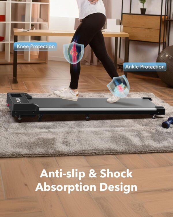 Walking Pad Treadmill with Incline, 4 in 1 Under Desk Treadmills for Home Office, 2.5HP Low Noise 265LB Capacity Portable Treadmill with Remote Control for Walking Jogging Running