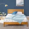 ZINUS Allen Mid Century Wood Platform Bed Frame, Solid Wood Foundation, Wood Slat Support, No Box Spring Needed, Easy Assembly, Queen