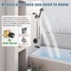 Aolemi Shower System Dual 2-in-1 Rain Shower Faucet Set 8-Setting Shower Head & Handheld Spray 3 Way Diverter Shower Trim Kit Pressure Rough-in Valve Included with Tub Spout Matte Black