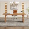 Tribesigns Modern Executive Desk, 70.9" Large Office Computer Desk, Conference Table Meeting Room Table, Simple Workstation Business Furniture for Home Office, Brown