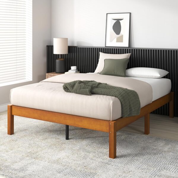 ZINUS Ellie 14 Inch Bamboo Platform Bed Frame, Wood Slat Support, No Box Spring Needed, Easy Assembly, Queen