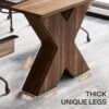 Tribesigns 63" Executive Desk, Large Office Computer Desk with X-Shaped Thickend Wood Pedestal Base, Modern Simple Workstation Writing Table Conference Table Business Furniture for Home Office