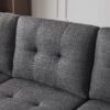 Karl home Sectional Couch Sofa for Living Room, L-Shape Furniture Comfortable Non Wrinkle Design Suitable for Modern Home Decor Relaxation and Versatile Coaches, Dark Gray