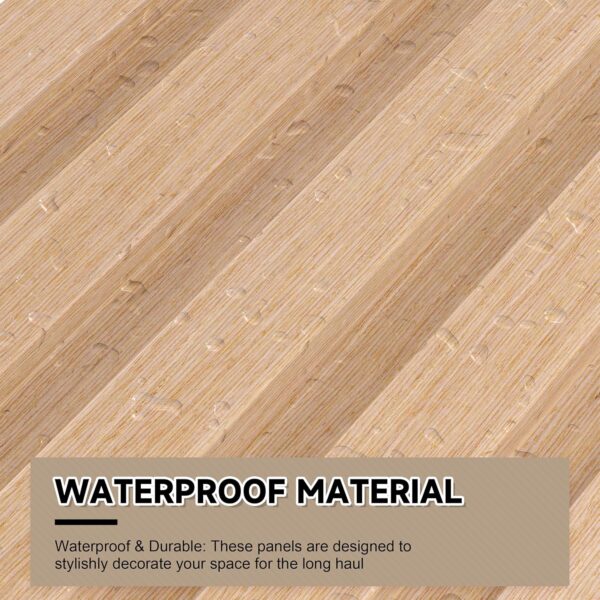 WPC Slat Wall Paneling,8-Pack 3D WPC Wood Wall Panels,Acoustic Wall Panels for Interior Wall Decor,Living Room,Bedroom,Oak,95 x 6 in