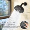 Tub Shower Faucet Set - Tub and Shower Faucet Set with 5.5 inch Rain Shower Head, Single Handle Shower Trim Kit, Bathtub Faucet Shower System with Shower Valve, Matte Black
