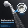 Enhon 2 Setting Pivoting Single Spray Shower Head with Shut Off Valve, Replacement for 52650-PK Compatible with Delta Shower, 2.5 GPM Brass Water Saving Shower Head 1 5/8" Diameter Spray Face(1 Pack)