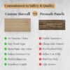 5 Wood Slat Wall Brackets for Custom Built Wood Paneling - Creatw Wall Panels for Indoors or Outdoors with Rustproof Steel Brackets - Slats for Mounting Acoustic Panels by Ash Harbor