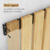 5 Wood Slat Wall Brackets for Custom Built Wood Paneling - Creatw Wall Panels for Indoors or Outdoors with Rustproof Steel Brackets - Slats for Mounting Acoustic Panels by Ash Harbor