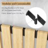 5 Wood Slat Wall Brackets for Custom Built Wood Paneling - Creatw Wall Panels for Indoors or Outdoors with Rustproof Steel Brackets - Slats for Mounting Acoustic Panels by Ash Harbor