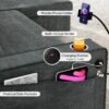 YITAHOME 85" Sleeper Sofa, Convertible Sofa Bed Couch with Pullout Bed for Living Room, L-Shaped Sectional Sofa with Cup Holder Phone Holder USB Ports, 2 Pillows and Side Pocket, Dark Grey