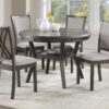 New Classic Furniture Amy 5-Piece Dining Table Set, Gray