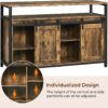 Yaheetech TV Stand, Entertainment Center with Storage Cabinets for 55 Inches TV, Barn Door TV Stand with Height Adjustable Shelves, Farmhouse TV Console for Living Room, 47 Inch