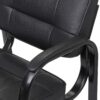SUPER DEAL Office Guest Chair Bonded Leather Executive Side Chair Reception Chair with Solid Metal Frame for Waiting Room Home Office Furniture, Set of 4