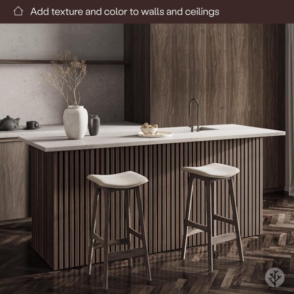 91yO6NZkMvL._SL1500_.jpg WVH Bark & Bole Walnut Acoustic Panels – 3D Textured Wood Veneer Wall and Ceiling Panels | Decorative Sound-Absorbing Solution for Homes, Offices, and Studios | H94.5” x W12.6” | Veneer, MDF, Felt