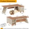 Tribesigns L-Shaped Executive Desk, 78.74" Large Computer Office Desk with Drawer and Lateral File Cabinet, Home Business Workstation Set with Storage Shelves, Walnut & Oak