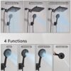 1747544001_71ZEyxhaxLL._AC_SL1500_.jpg Premium 12.2" Rain Shower Head with Handheld Spray, Updated High Pressure Rainfall Shower Head with Handheld Combo, Large Rain Overhead Waterfall Showerheads | Anti-Clog Nozzles | Air-in Tech