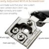 Ravinte 50 Pack 25 Pair 1/2 inch Overlay Cabinet Hinges Soft Close Hidden Door Hinge for Kitchen Cabinet Hinges Stainless Steel Adjustable Hinges Satin Nickel Cabinet Hardware