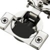 Ravinte 50 Pack 25 Pair 1/2 inch Overlay Cabinet Hinges Soft Close Hidden Door Hinge for Kitchen Cabinet Hinges Stainless Steel Adjustable Hinges Satin Nickel Cabinet Hardware