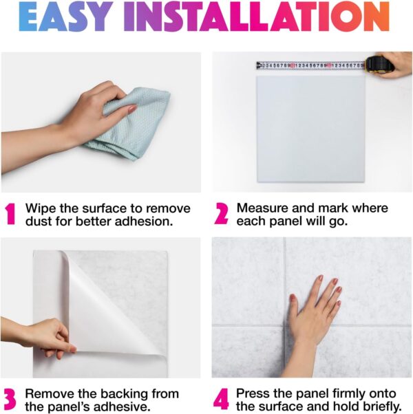 18 Pack Acoustic Panels Self Adhesive Sound absorbing Wall Panels, High Density Dampening Panel, 12X12X0.4 Inch Square Wall Panels in Home,Office,Reccording Room,Studio (Black)