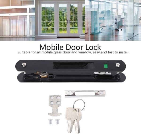 Single Sided Lock Catch Double Sided Hook Lock Modern Simple Stainless Steel Housing Zinc Alloy Accessories for Sliding Glass Doors Mobile Windows