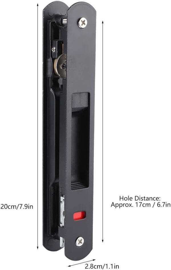 Single Sided Lock Catch Double Sided Hook Lock Modern Simple Stainless Steel Housing Zinc Alloy Accessories for Sliding Glass Doors Mobile Windows