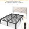 18 Inch Queen Size Metal Platform Bed Frame with Round Corners, Storage Space Under High Bed Frame-Heavy Duty Steel Slats Support, Noise Free - Easy Assembly - No Box Spring Needed