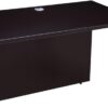Boss Office Products Executive U-Shape Desk with File Storage Pedestal and Hutch, 66", Mocha