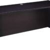 Boss Office Products Executive U-Shape Desk with File Storage Pedestal and Hutch, 66", Mocha