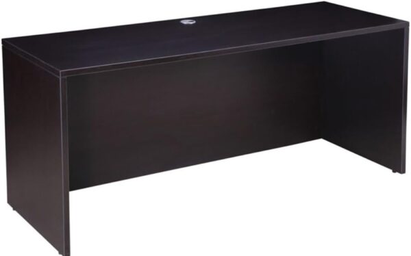 Boss Office Products Executive U-Shape Desk with File Storage Pedestal and Hutch, 66", Mocha
