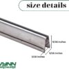 Sliding Door Repair Track Cover Repair Worn Damaged Sliding Glass Door Repair Horizontal Sliding Window Tracks Stainless Steel | Track Replacement for Patio Glass Door Repair (8 Feet)
