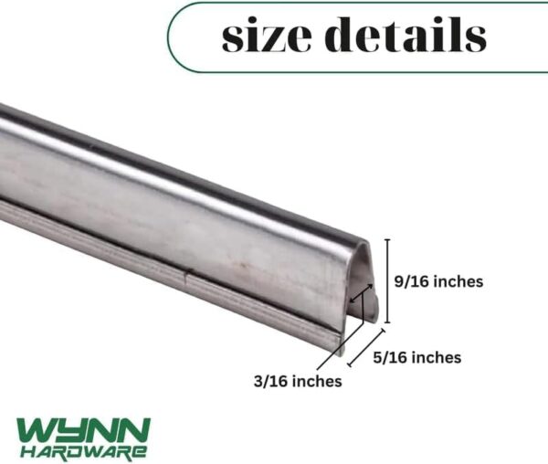 Sliding Door Repair Track Cover Repair Worn Damaged Sliding Glass Door Repair Horizontal Sliding Window Tracks Stainless Steel | Track Replacement for Patio Glass Door Repair (8 Feet)