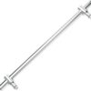 Adjustable Hole Distance Knob Handle Replacement with Bathroom Accessories, Stainless Steel Shower Enclosure Glass Door Button, Polish Chrome Towel Bar