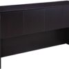 Boss Office Products Executive U-Shape Desk with File Storage Pedestal and Hutch, 66", Mocha