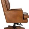 Hooker Furniture Leather Wright Executive Swivel Tilt Chair in Brown