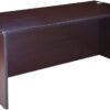 Boss Office Products Executive U-Shape Desk with File Storage Pedestal and Hutch, 66", Mocha
